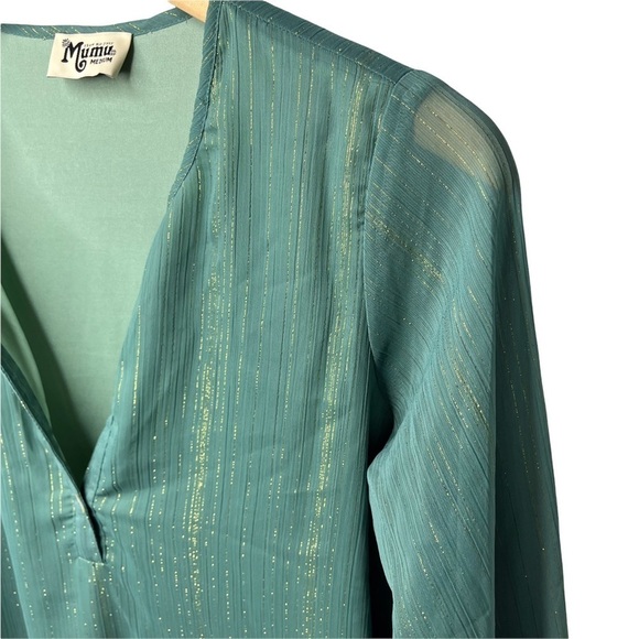 Show Me Your Mumu Perveen Pirate Tunic Top Dress Sage Green Size Medium - Picture 5 of 10